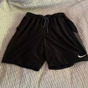 Mens Nike Black/Gray Swim Trunks with Mesh Lining